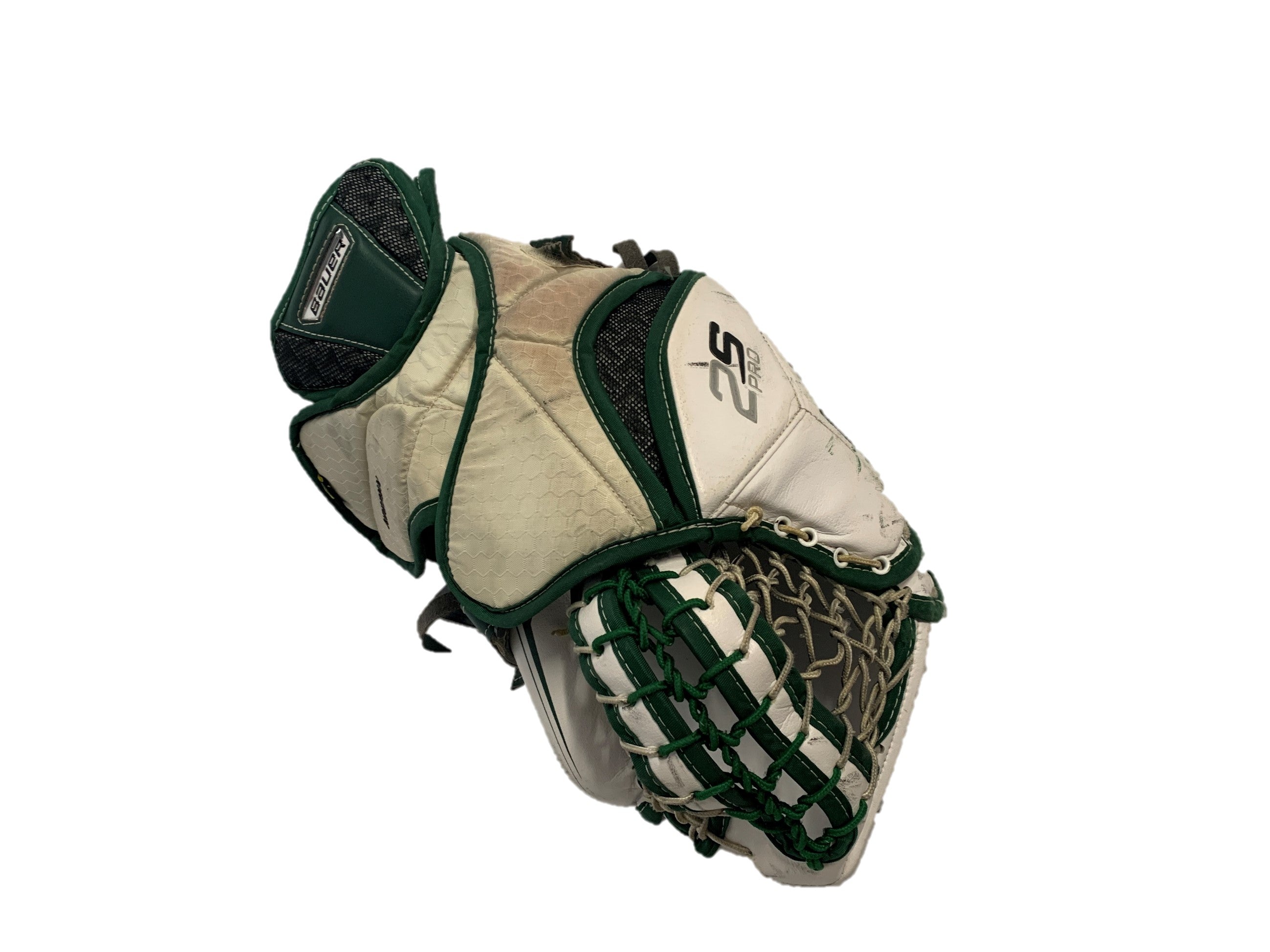 Bauer Supreme 2S Pro - Gant de gardien de but Pro Stock d'occasion - (Blanc/Vert)